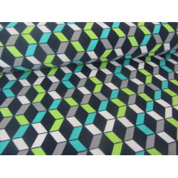 Sweat - 3D Grafische Muster in lime blau